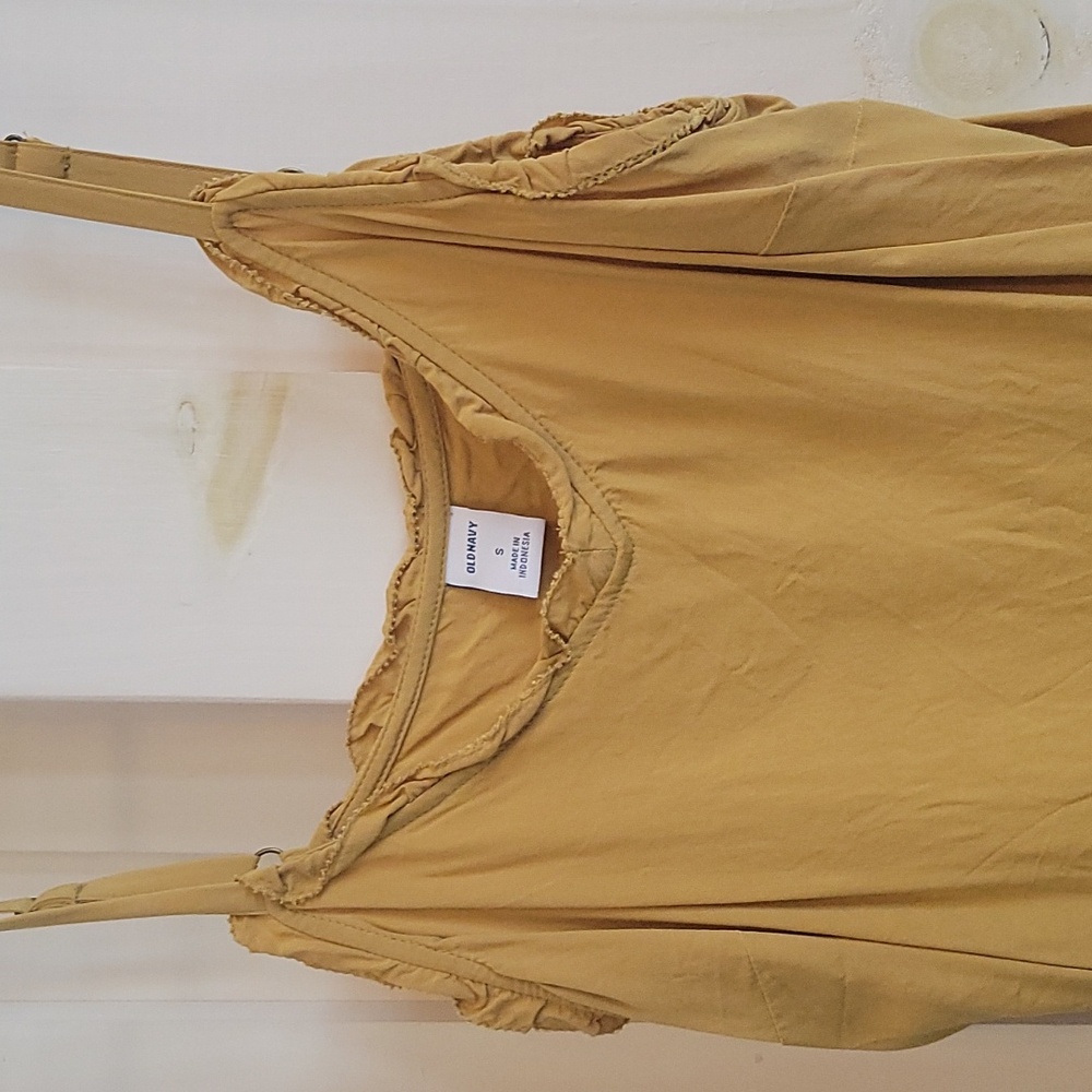 Mustard Ruffle Tank Top - Picture 2 of 2